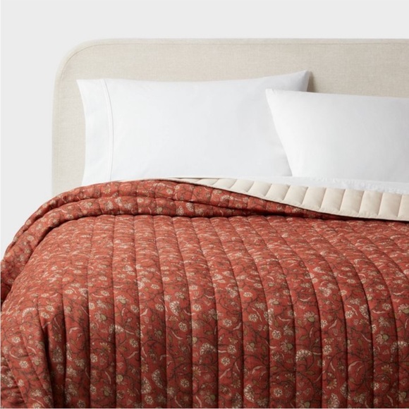 Threshold Other - THRESHOLD NWT voile floral print quilt -bronze -full/queen